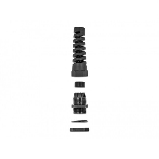 Kabelverschraubung mit Zugentlastung | PG7 | 3-6,5 mm | IP68 | Schwarz | 1 Stück