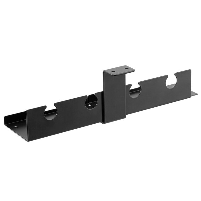 My Wall Steckdosenhalter für unter den Schreibtisch | 32 cm | Schwarz