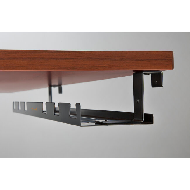 My Wall Schreibtisch Kabelkanal mit Schraub- und Hängebefestigung | 59 x 7,4 cm | Schwarz