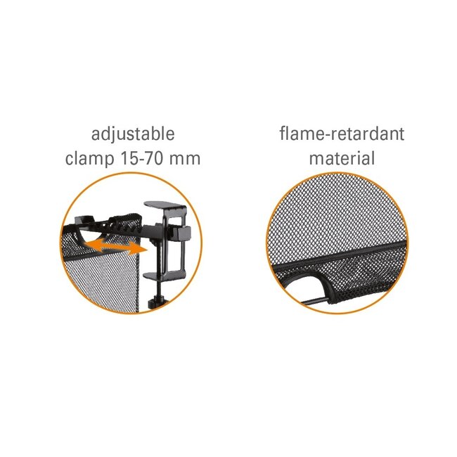 My Wall Schreibtisch Kabeltasche mit Klemmbefestigung | 91 x 16 cm | Schwarz