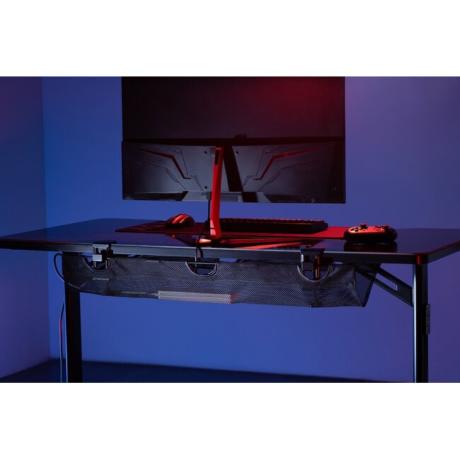 My Wall Schreibtisch Kabeltasche mit Klemmbefestigung | 91 x 16 cm | Schwarz