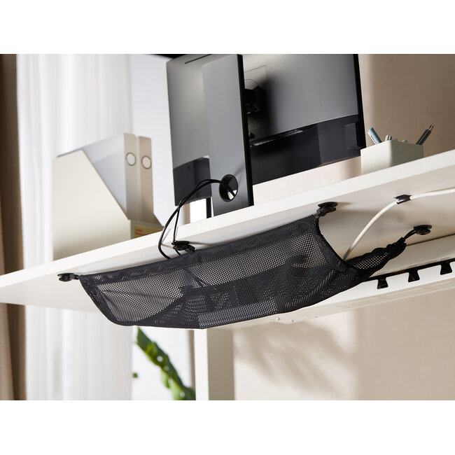My Wall Schreibtisch-Kabeltas mit Schraubbefestigung | 69 cm | Schwarz