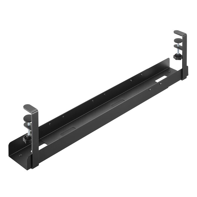 My Wall Schreibtisch Kabelkanal mit Klemmhalterung | 80/100/120 x 15,7 cm | Schwarz