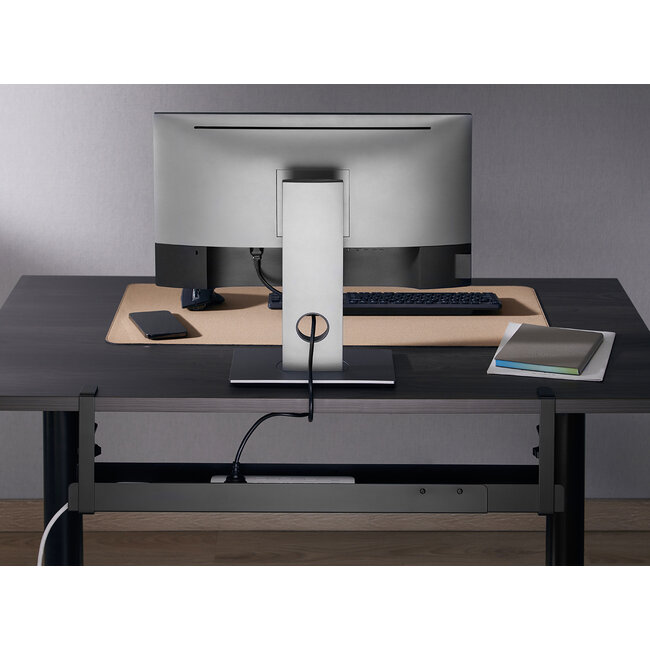 My Wall Schreibtisch Kabelkanal mit Klemmhalterung | 80/100/120 x 15,7 cm | Schwarz