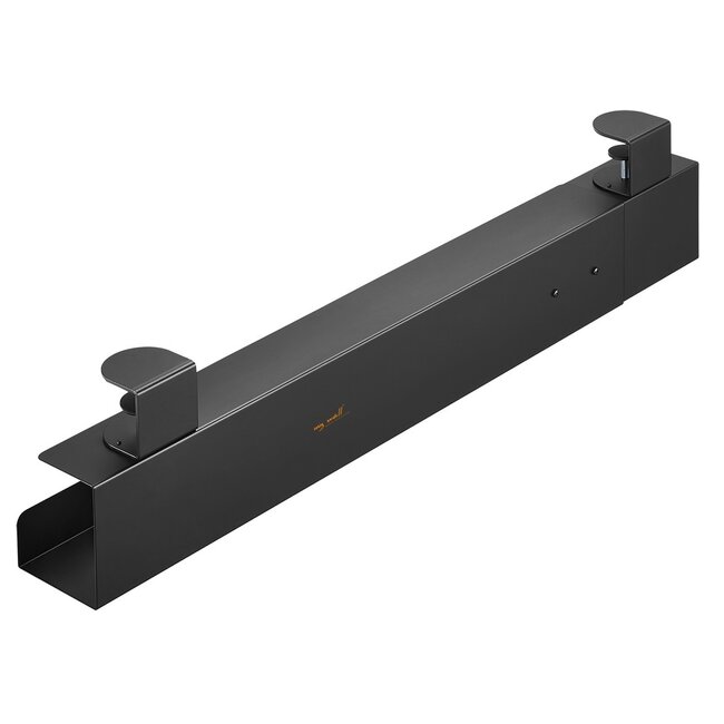 My Wall Schreibtisch Kabelkanal mit Klemmhalterung | 80/100/120 x 12,8 cm | Schwarz