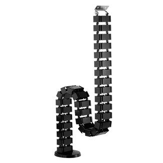 My Wall My Wall flexible Kabelrinne für Schreibtisch | Schraubbefestigung | 128 cm | Schwarz