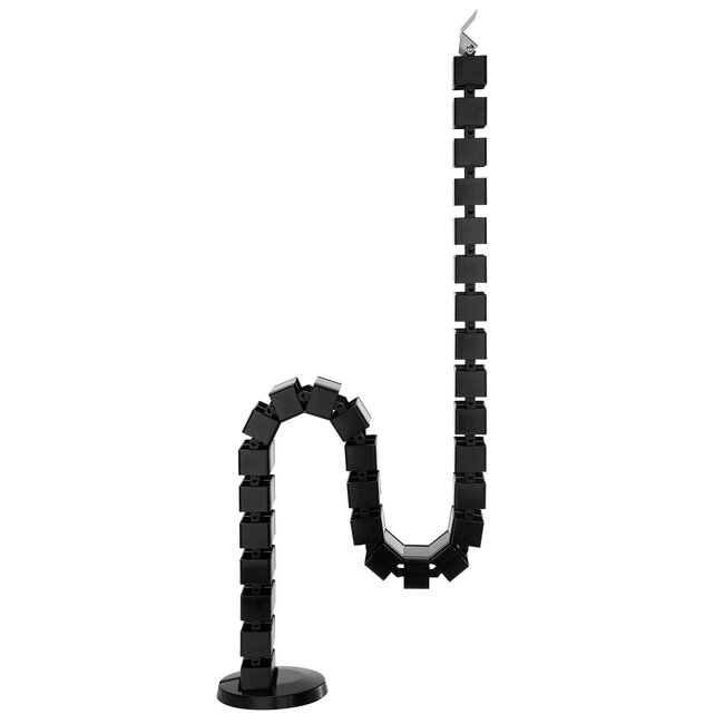 My Wall flexible Kabelrinne für Schreibtisch | Schraubbefestigung | 128 cm | Schwarz