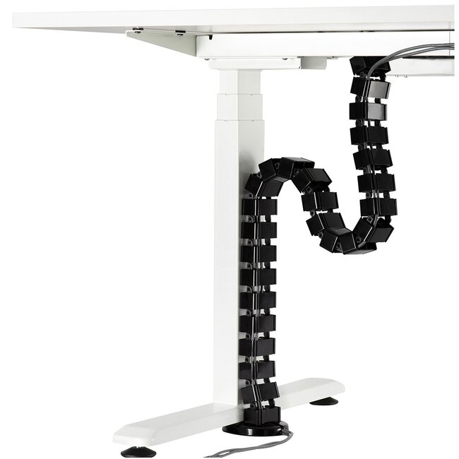 My Wall flexible Kabelrinne für Schreibtisch | Schraubbefestigung | 128 cm | Schwarz