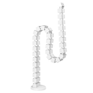 My Wall My Wall Flexibler Kabelkanal für Schreibtisch | Schraubbefestigung | 128 cm | Weiß