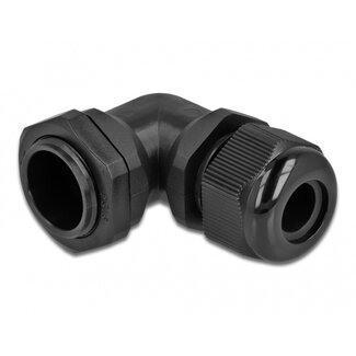 DeLOCK Kabelverschraubung 90° | PG16 | 10-14 mm | IP68 | Schwarz | 1 Stück
