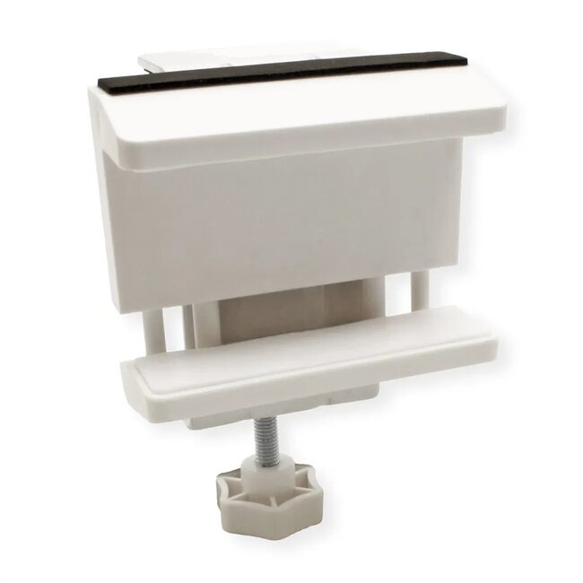 Value Steckdosenleiste Tischbefestigung | Schraubklemme | Tischbeindicke bis 90mm | Weiß