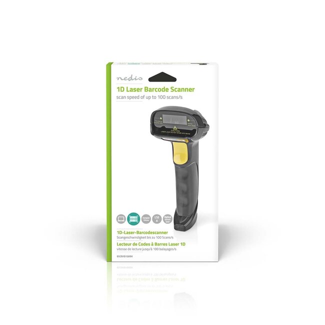 Nedis Barcode-Scanner | Laser | Kabelgebunden | 1D | USB 2.0