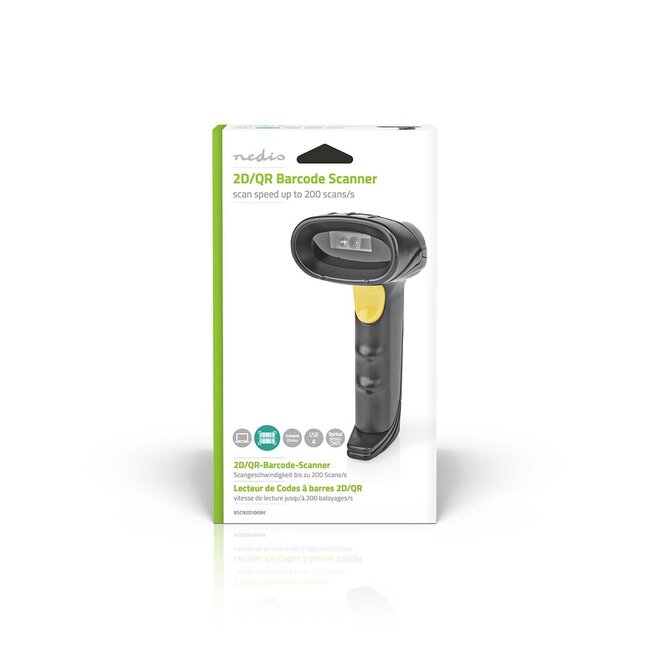 Nedis Barcode-Scanner | CMOS-Sensor | Kabelgebunden | 1D, 2D & QR | USB 2.0