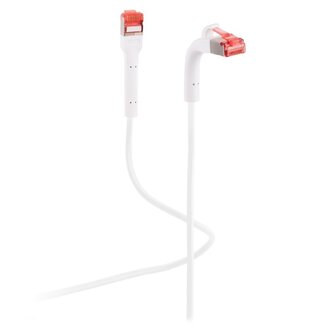 S-Impuls UFTP CAT6a Flexline Netzwerkkabel | Flexible Stecker | TPE LSZH | Weiß | 0,50 m