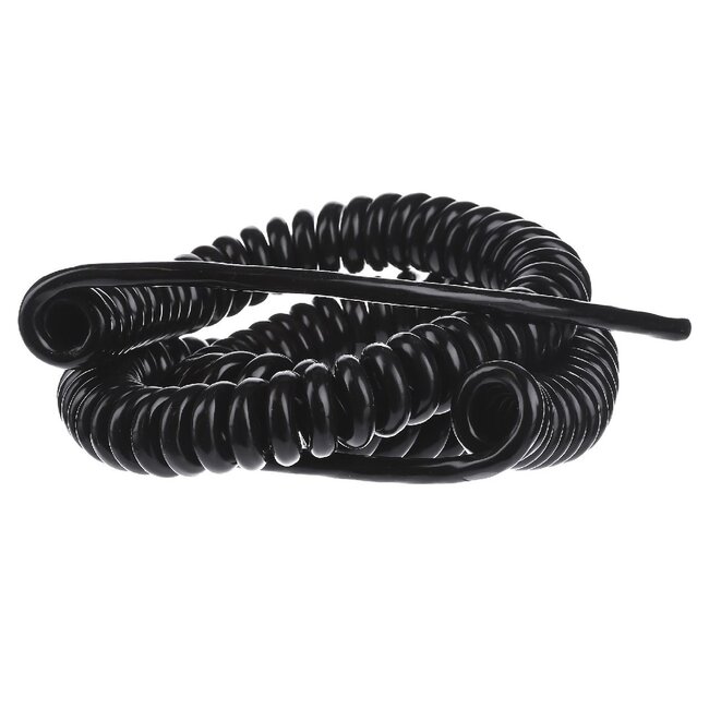 Elektrikleitung 3-adrig Spiralkabel 3x1,5mm Schwarz 2m