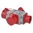 Brennenstuhl Starkstromverteiler | 1x CEE 5-pol (m) - 3x CEE 5-pol (w) | 400V/16A | IP44