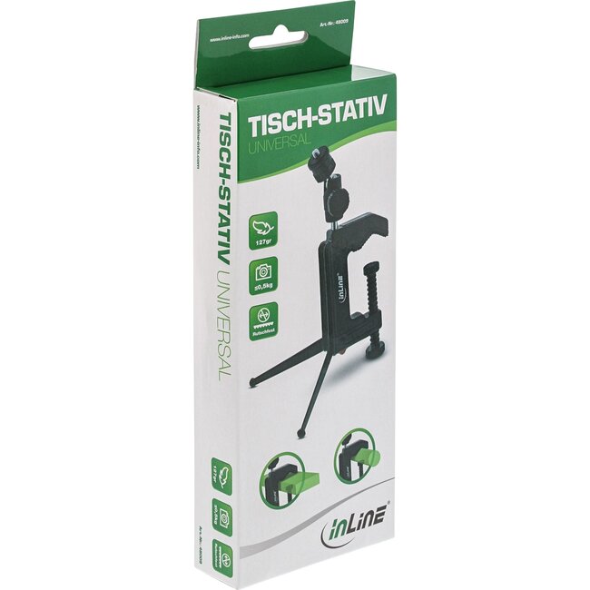 InLine Tragbares Mini-Stativ für Kameras | Stativ & Klemmbefestigung