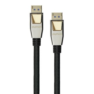 Python Python DisplayPort Kabel | DP2.1a (10K 60Hz) | UHBR13.5 (54Gbit/s) | Schwarz | 0,5 m