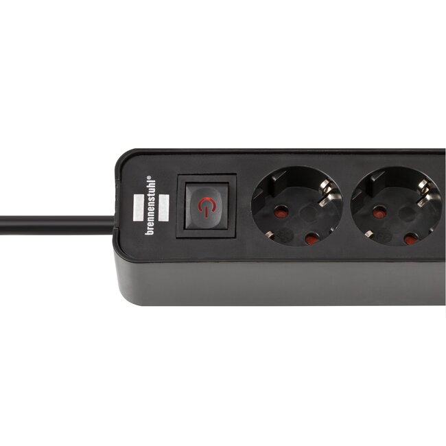 Brennenstuhl Ecolor Steckdosenleiste | 4 Steckplätze | 2x USB-C | Schwarz | 1,5 m