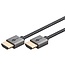 Goobay Plus HDMI-Kabel | Slimline | HDMI 2.0 (4K 60Hz + HDR) | 1 Meter