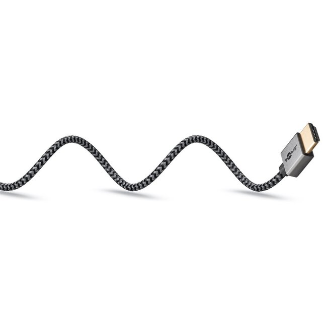 Goobay Plus HDMI-Kabel Slimline | HDMI 2.0 (4K 60Hz + HDR) | 2 Meter