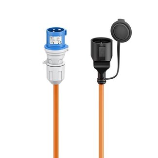 Goobay Camping-Stromkabel | CEE 3-polig 230V/16A - CEE 7/3 | 3x 2,50mm² | IP44 | 1,5 m