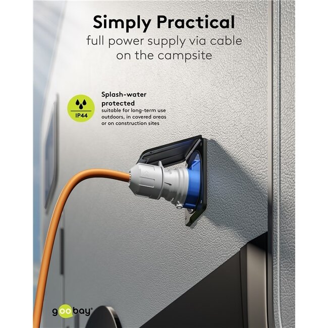 Camping-Stromkabel | CEE 3-polig 230V/16A | 3x 2,5mm² | IP44 | 5 Meter