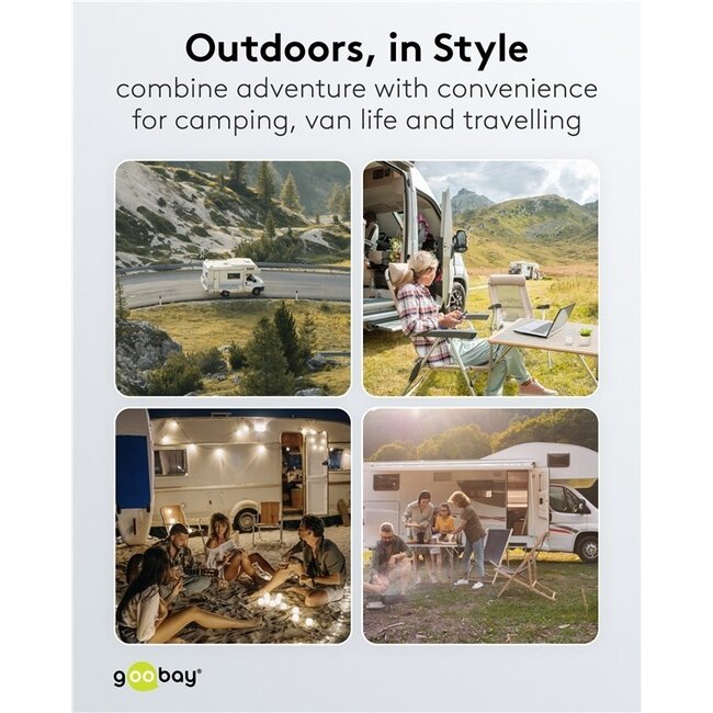 Camping-Stromkabel mit 2 Steckdosen | CEE 3-pol 230V/16A | 3x 2,50mm² | IP44 | 10m