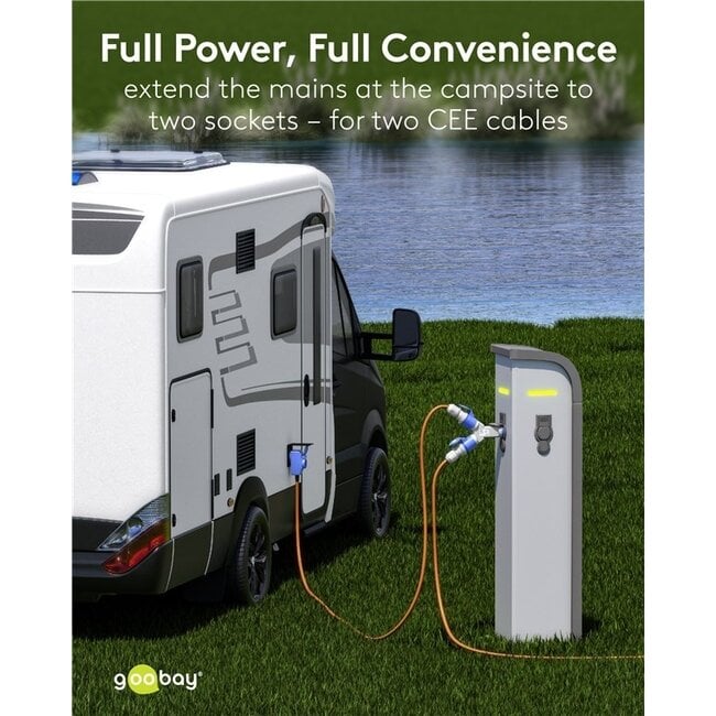 Camping Stromverteiler | 2-fach | CEE 3-polig 230V/16A | IP44