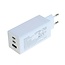 OTB USB-Ladegerät | 2x USB-C PD + 1x USB-A QC | GaN | 65W | Weiß