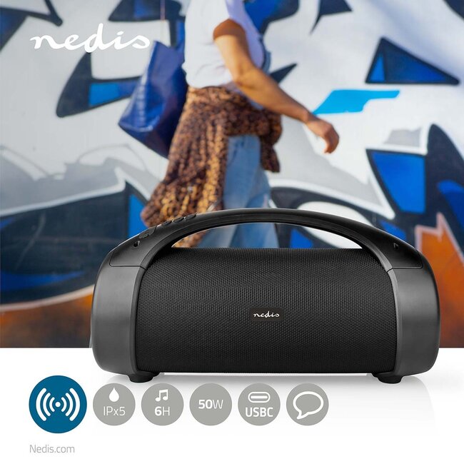 Nedis Bluetooth Party Boombox | 50W | IPX5 Schutz