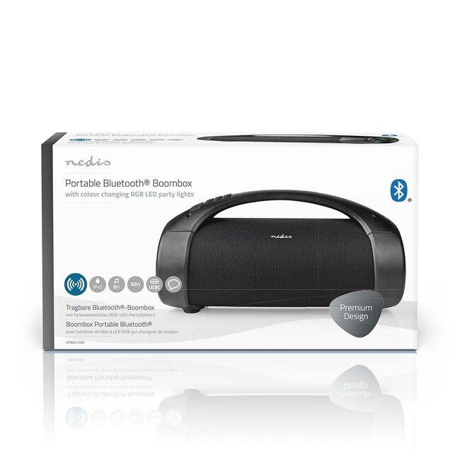 Nedis Bluetooth Party Boombox | 50W | IPX5 Schutz