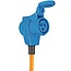 Brennenstuhl Camping-Stromkabel mit Zusatzsteckdose | CEE 3-pol 230V/16A | 3x2,5mm² | IP44 | Orange | 3m