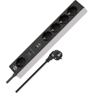 Brennenstuhl Brennenstuhl Ecolor Steckdosenleiste | 5 Steckplätze | 2x USB-A + 1x USB-C PD 45W | 1,5 m