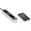 Brennenstuhl Ecolor Countdown Steckdosenleiste | 3 Steckplätze | USB-A + USB-C | 1,5 m