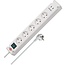 Brennenstuhl Bremounta Steckdosenleiste | 5 Steckplätze | 2x USB-C | Weiß | 3 m