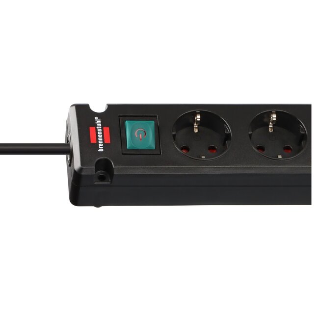 Brennenstuhl Bremounta Steckdosenleiste | 5 Steckplätze | 2x USB-C | Schwarz | 3 m