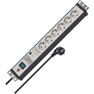 Brennenstuhl Brennenstuhl Premium-Line 19 Zoll Steckdosenleiste | CEE 7/7 - 6x CEE 7/3 | Überspannungsschutz | 3 Meter