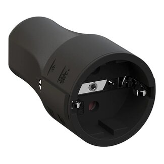 Bachmann Bachmann CEE 7/3 Schutzkontaktstecker | gerade | robust | schwarz