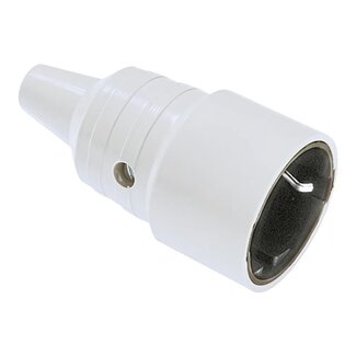 Bachmann Bachmann CEE 7/3 Schutzkontaktstecker mit Zugentlastung, Weiß