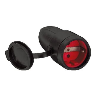 Bachmann Bachmann CEE 7/3 Schutzkontaktstecker | Gummi | IP44 | Abdeckung