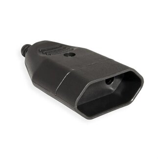 Bachmann Bachmann CEE 7/16 (v) ungeerdeter Stromstecker | Schwarz | 3 Stück