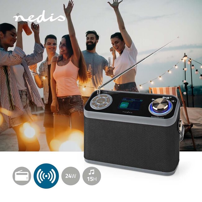 Nedis DAB+/FM Tischradio mit Bluetooth | 24W