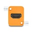 HDMI D-Typ Modul | HDMI 2.0 (4K 60Hz + HDR) | Kunststoff | Orange