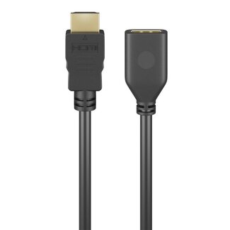 Goobay HDMI Verlängerungskabel 1m | HDMI 2.1 (8K 60Hz + HDR) | Kupfer | Schwarz