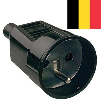 Bachmann Bachmann CEE 7/5 Erdungsstecker | Belgien/Frankreich | Typ E | Schwarz