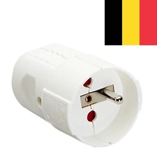 Bachmann Bachmann CEE 7/5 Schutzkontaktstecker | Belgien/Frankreich | Typ E | Weiß