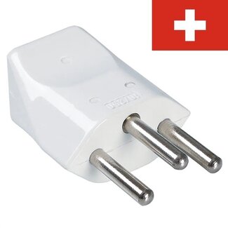 Bachmann Bachmann SN 441011 Typ 12 (SEV 1011) geerdeter Stromstecker Schweiz Typ J Weiß