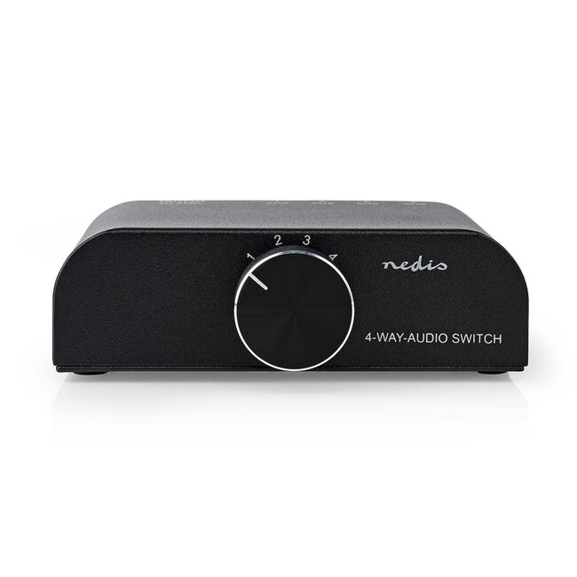 Nedis Tulpen Stereo Audio Umschalter | 4 auf 1 | Metall