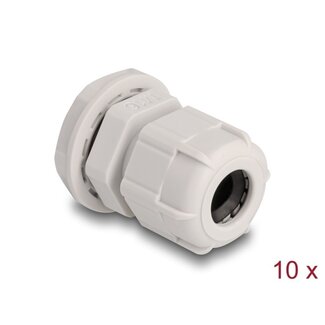 DeLOCK Kabelverschraubung M16 5-10 mm IP68 Grau 10 Stück